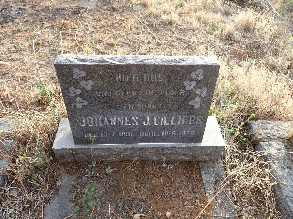CILLIERS Johannes J. 1891-1978