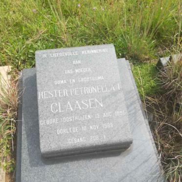 CLAASEN Hester Petronella L. nee OOSTHUIZEN 1895-1988