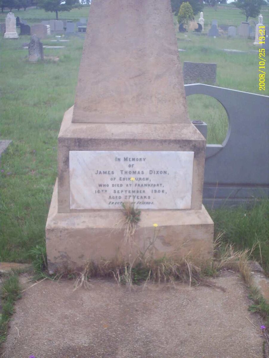 DIXON James Thomas -1906