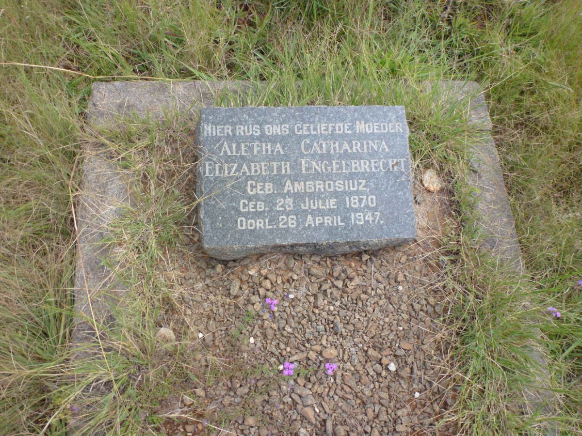 ENGELBRECHT Aletha Catharina Elizabeth nee AMROSIUZ 1870-1947