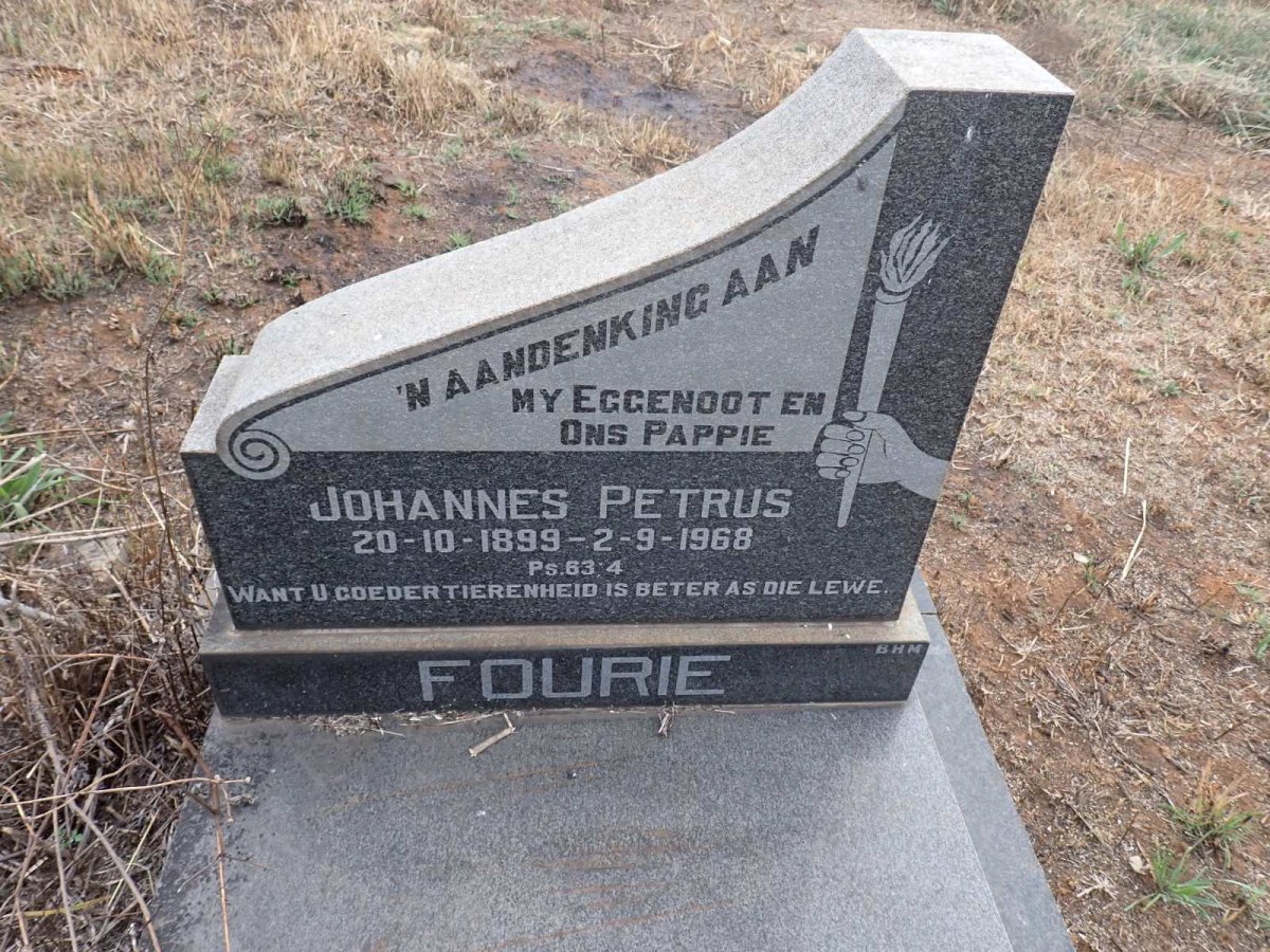 FOURIE Johannes Petrus 1899-1968