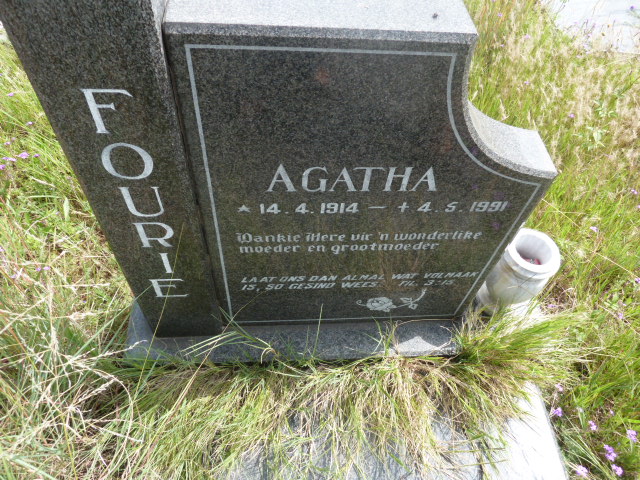 FOURIE Agatha 1914-1991