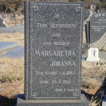 GREYLING Margaretha Johanna nee GENIS 1887-1965