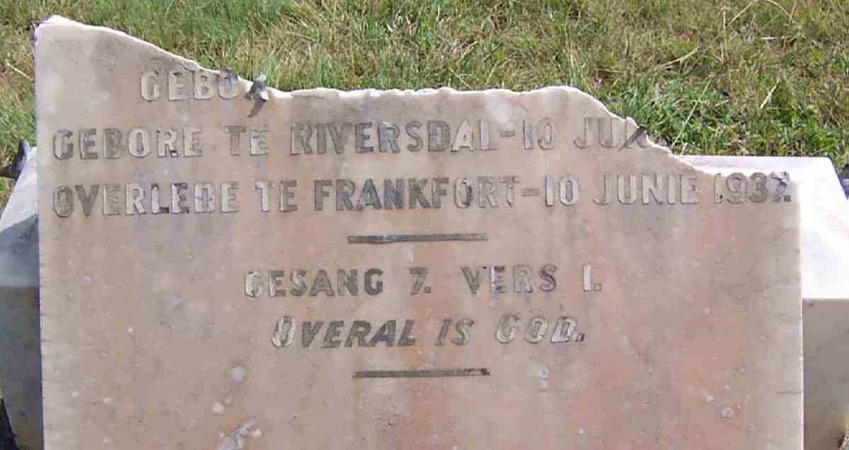 JAGER Maria Magdalena, de nee BADENHORST 1860-1937