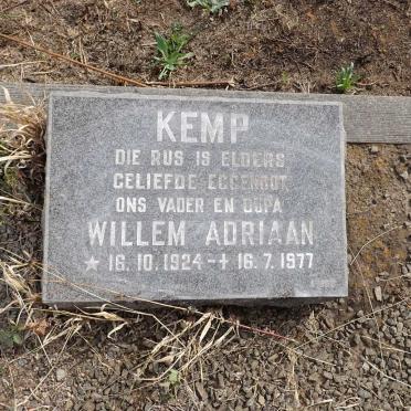KEMP Willem Adriaan 1924-1977