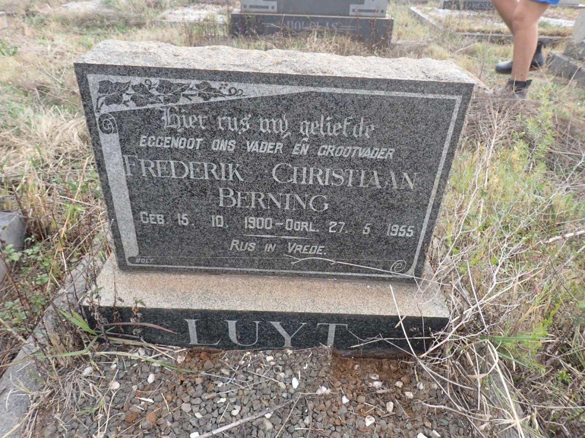 LUYT Frederik Christiaan Berning 1900-1955
