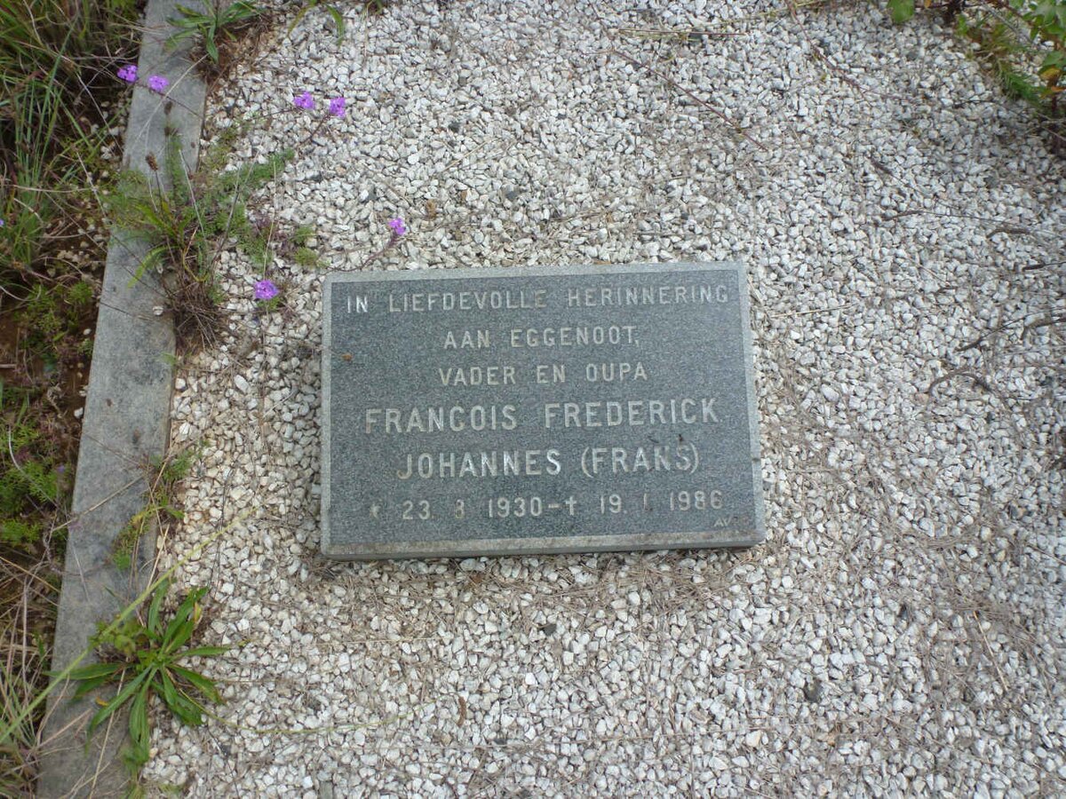 LUBBE Gideon Rudolph 1905-1970 &amp; Hester Johanna Susanna 1910-1997 :: LUBBE Francois Frederik Johannes 1930-1986