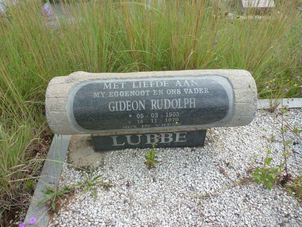 LUBBE Gideon Rudolph 1905-1970 &amp; Hester Johanna Susanna 1910-1997 :: LUBBE Francois Frederik Johannes 1930-1986