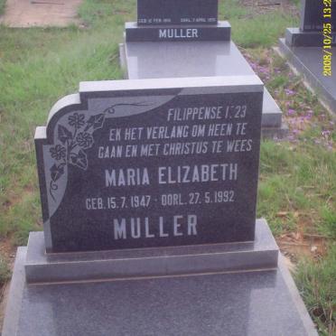 MULLER Maria Elizabeth 1947-1992