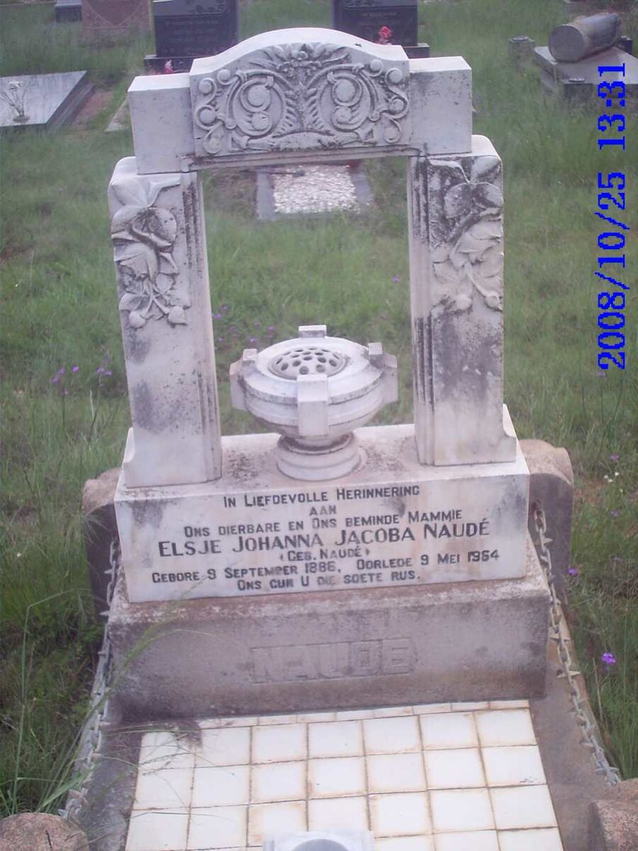NAUDE Elsje Johanna Jacoba nee NAUDE 1886-1954