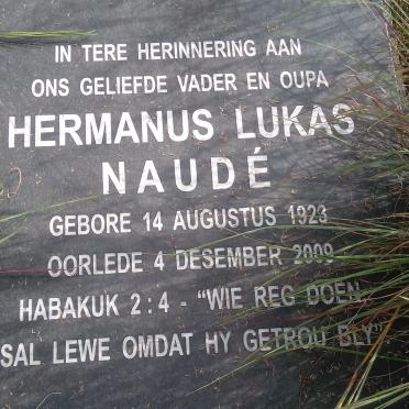 NAUDÉ Hermanus Lukas 1923-2009