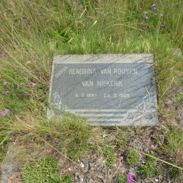 NIEKERK Hendrina, van VAN ROOYEN 1893-1968