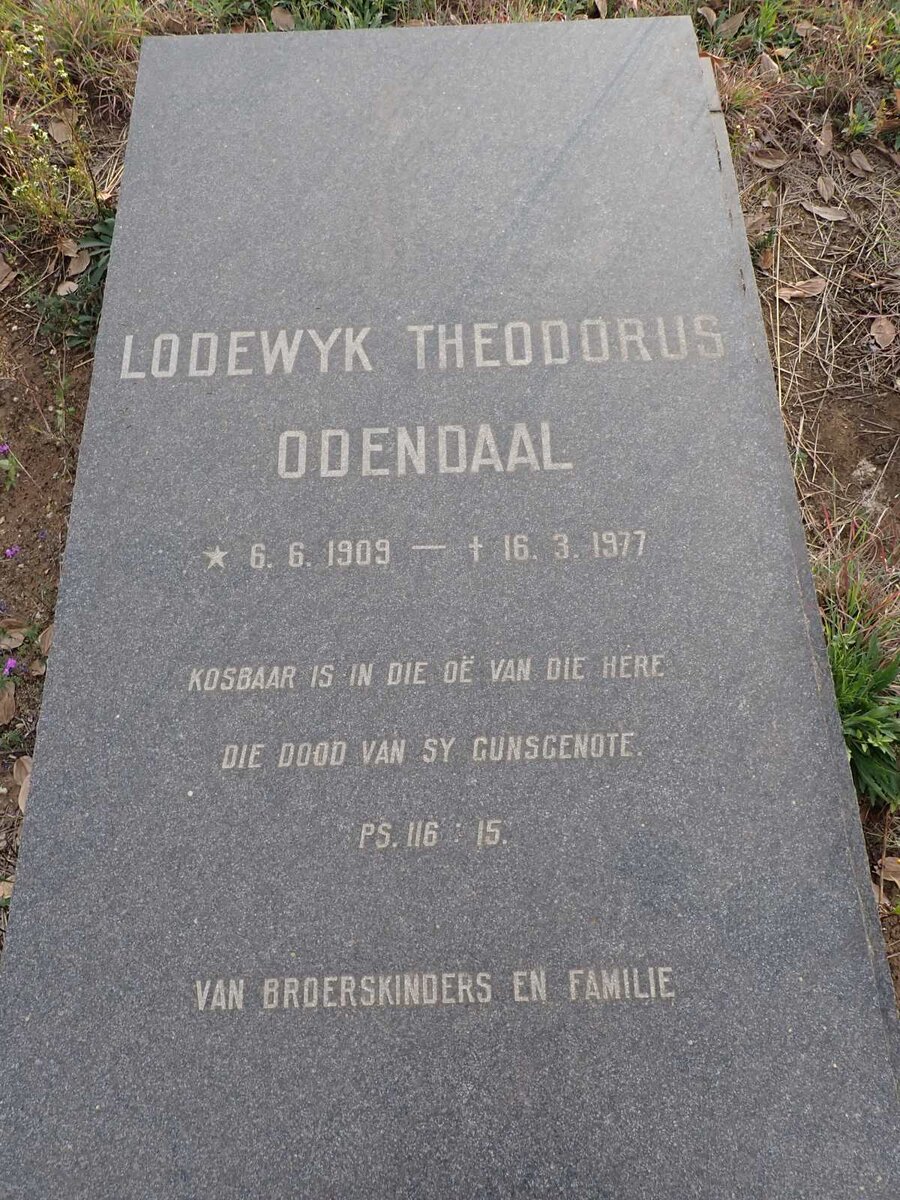 ODENDAAL Lodewyk Theodorus 1909-1977