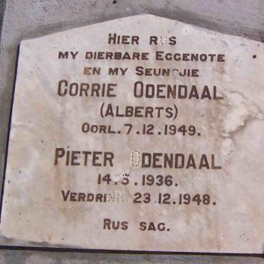 ODENDAAL Corrie nee ALBERTS -1949 :: ODENDAAL Pieter 1936-1948