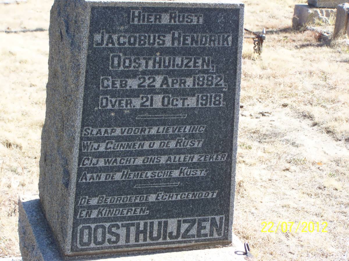 OOSTHUIJZEN Jacobus Hendrik 1882-1918