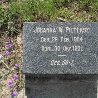 PIETERSE Johanna W. 1904-1931