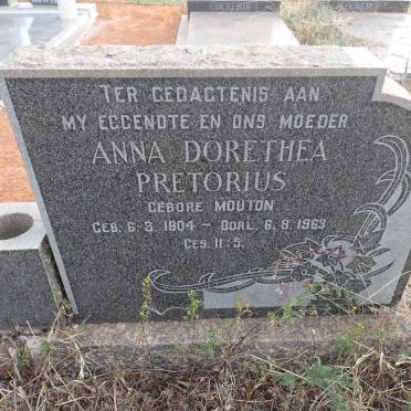 PRETORIUS Anna Dorethea nee MOUTON 1804-1963