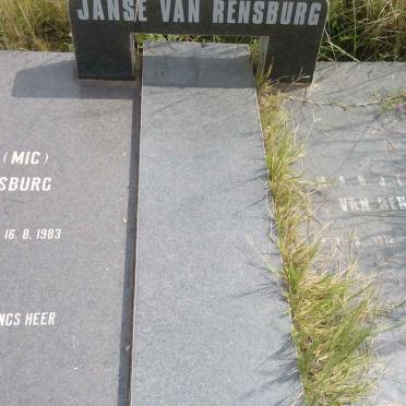 RENSBURG M.A.J., Janse van 1905-1983 &amp; M.A.S.J. 1915-1997 