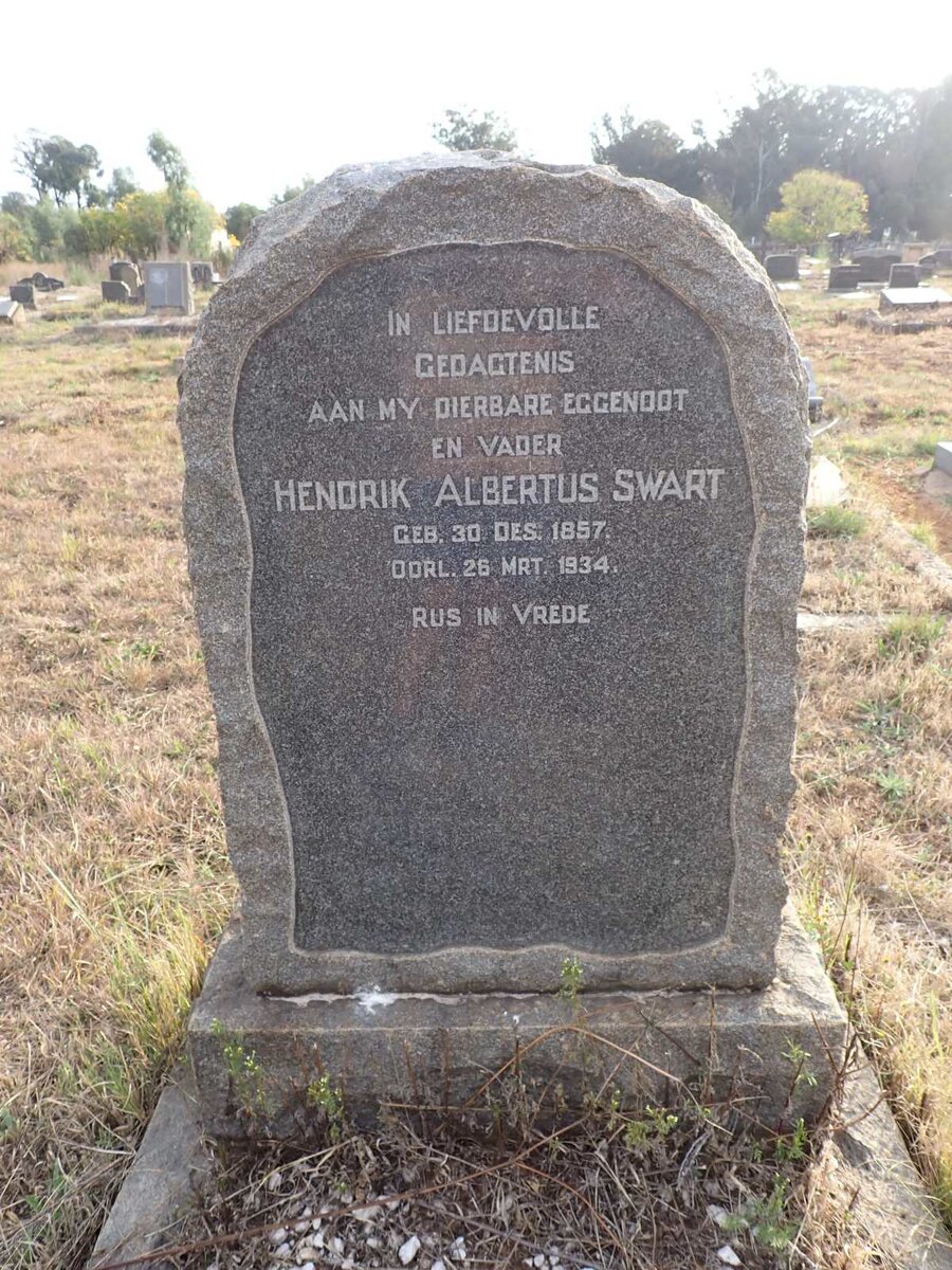 SWART Hendrik Albertus 1857-1934