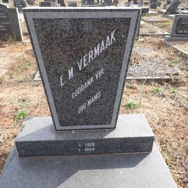 VERMAAK E.M. 1919-1994