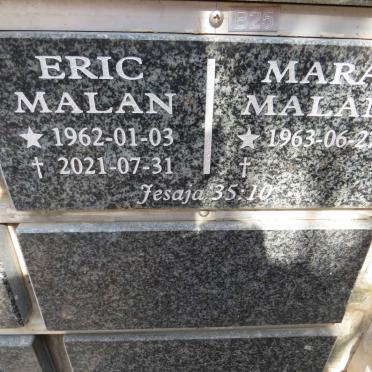 MALAN Eric 1962-2021 &amp; Maria 1963-