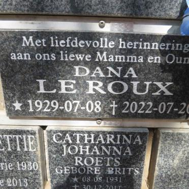 ROUX Dana, le 1929-2022