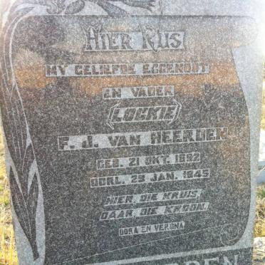 HEERDEN F.J., van 1892-1945