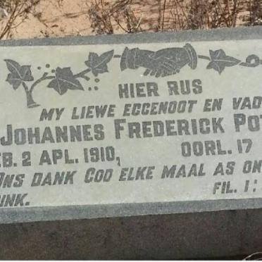 POTGIETER Johannes Frederick 1910-1940