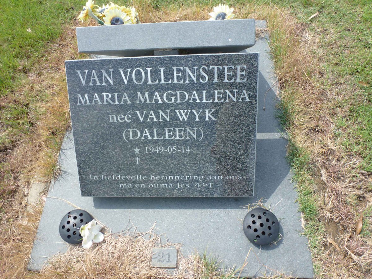 VOLLENSTEE Maria Magdalena, van nee VAN WYK 1949-