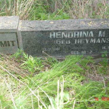 SMIT Hendrina M.S. neé HEYMANS 1881-1972