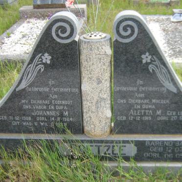 COETZEE Johannes M. 1908-1964 &amp; Aletta M. LE ROUX 1915-2004 :: COETZEE Barend Bartholomeus 1950-2002