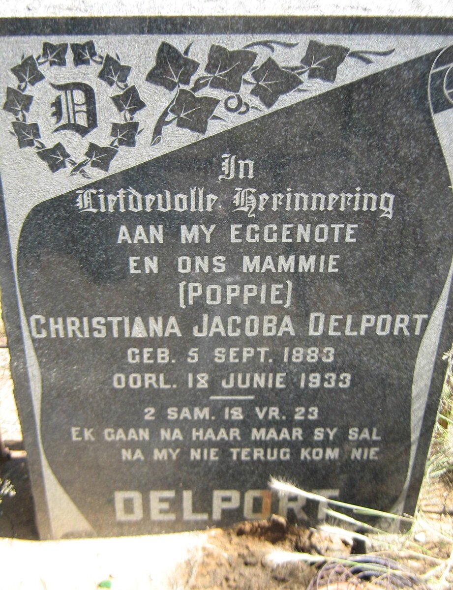 DELPORT Christiana Jacoba 1883-1933