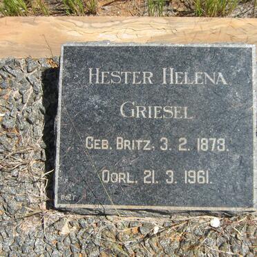 GRIESEL Hester Helena nee BRITZ 1873-1961