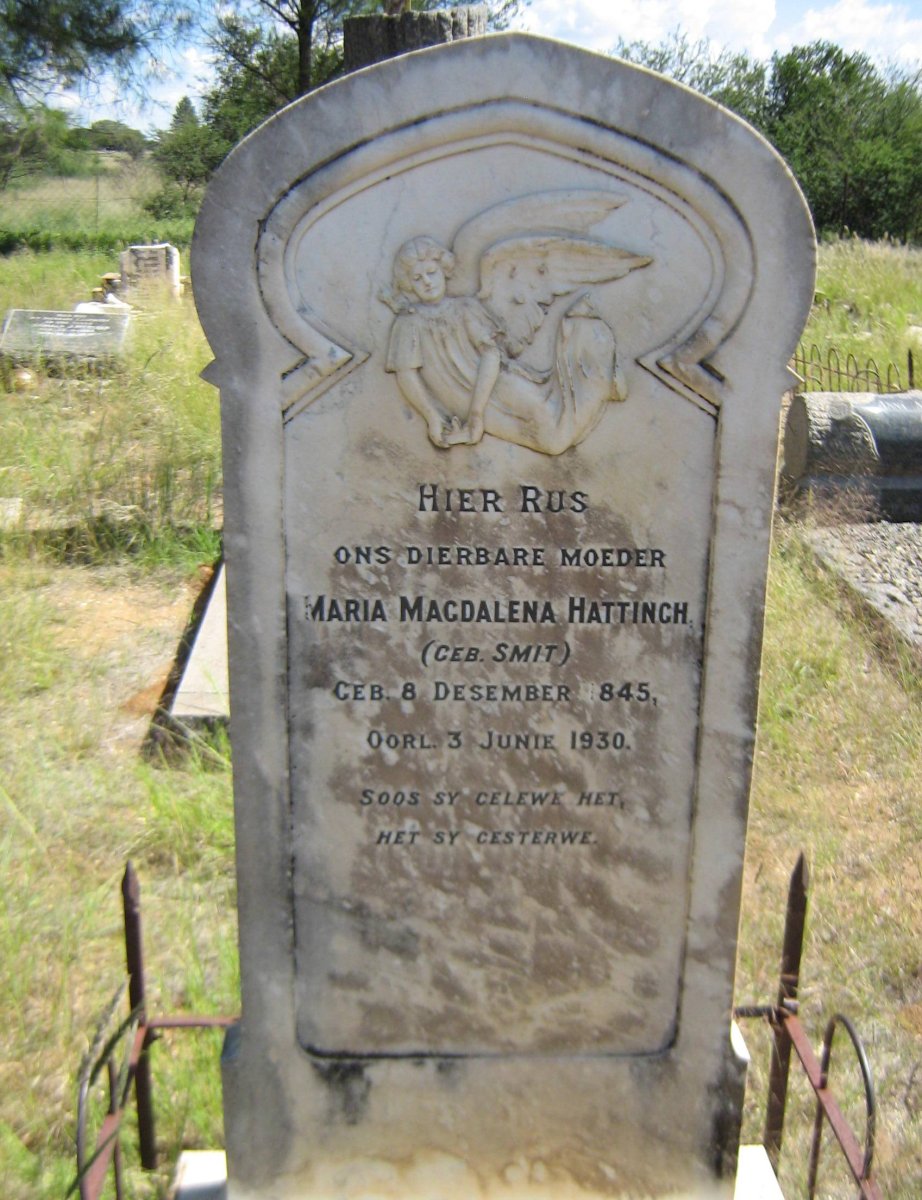 HATTINGH Maria Magdalena nee SMIT 1845-1930