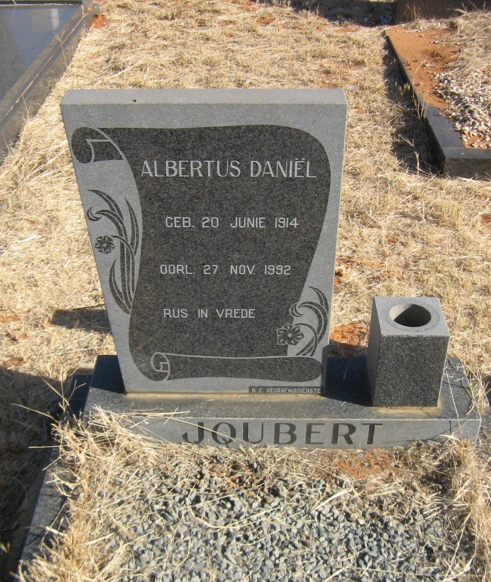 JOUBERT Albertus Daniël 1914-1992