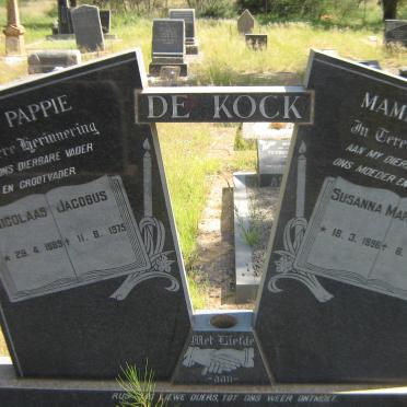 KOCK Nicolaas Jacobus, de 1889-1975 &amp; Susanna Margaretha 1896-1975