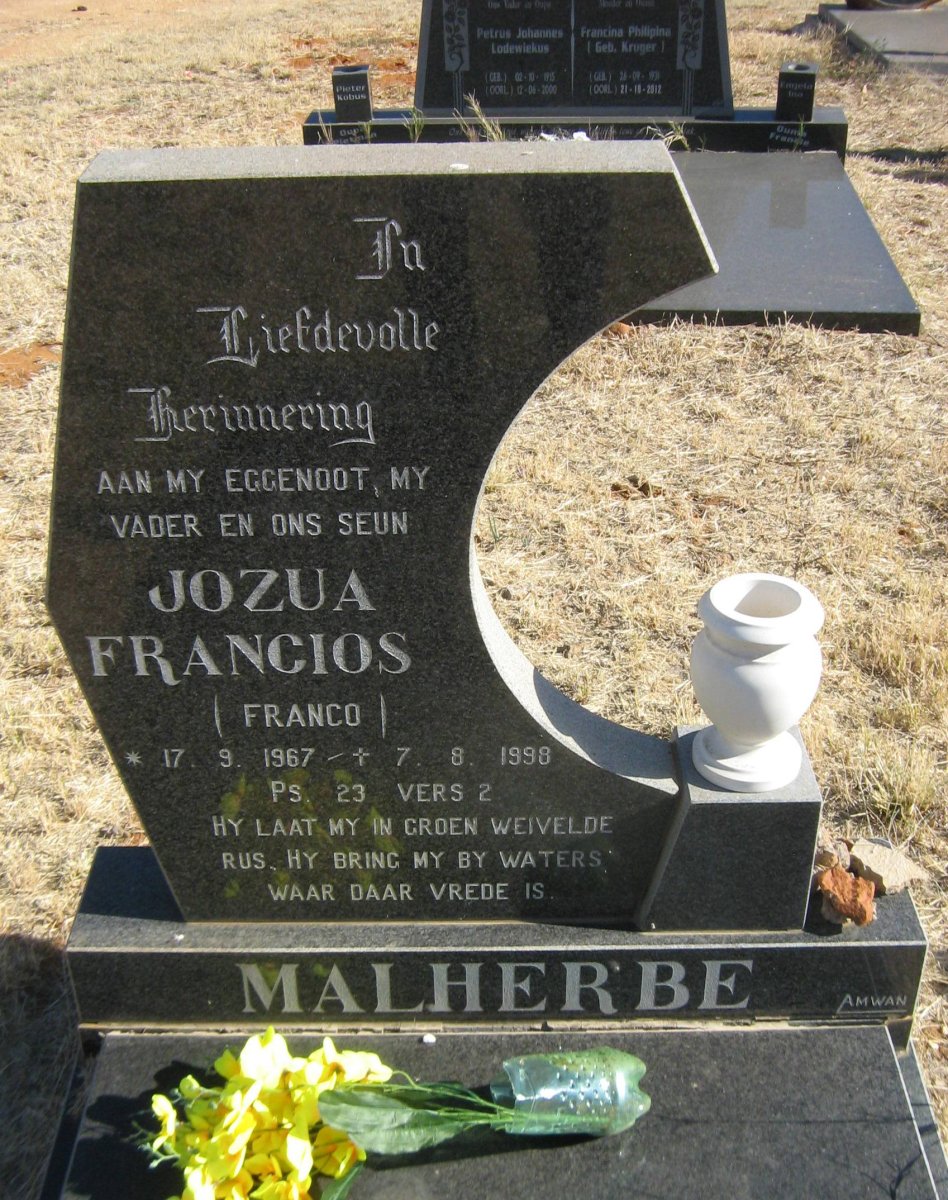 MALHERBE Jozua Francois 1967-1998