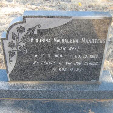 MAARTENS Hendrina Magdalena nee NEL 1904-1988