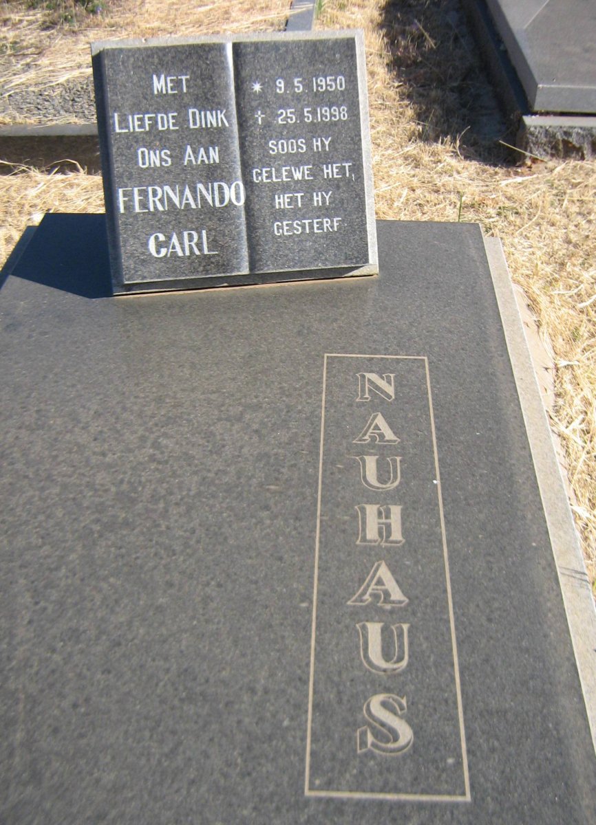 NAUHAUS Fernando Carl 1950-1998