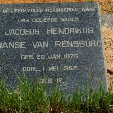 RENSBURG Jacobus Hendrikus, Janse van 1876-1962