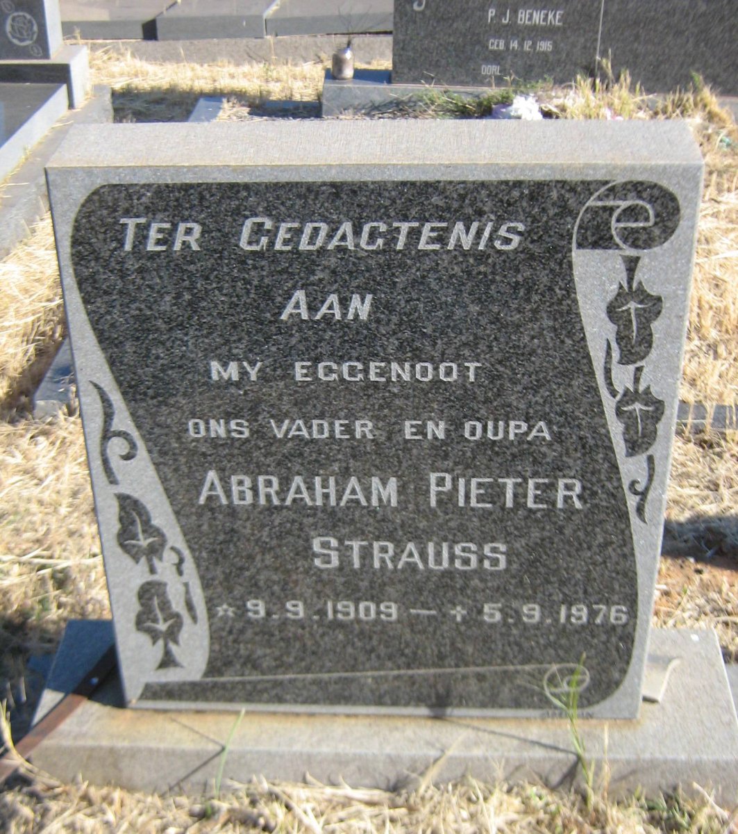 STRAUSS Abraham Pieter 1909-1976