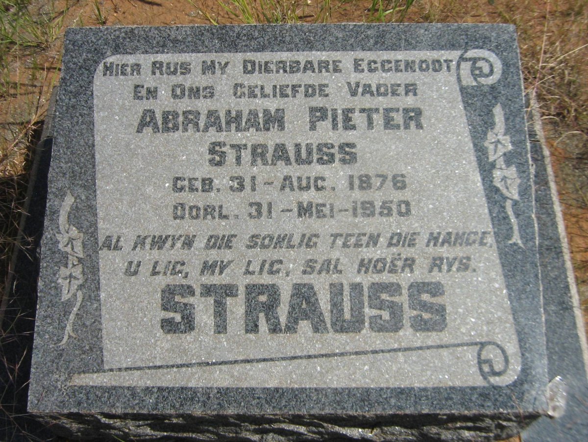 STRAUSS Abraham Pieter 1876-1950