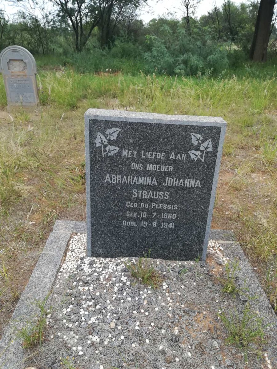 STRAUSS Abrahamina Johanna nee DU PLESSIS 1860-1941