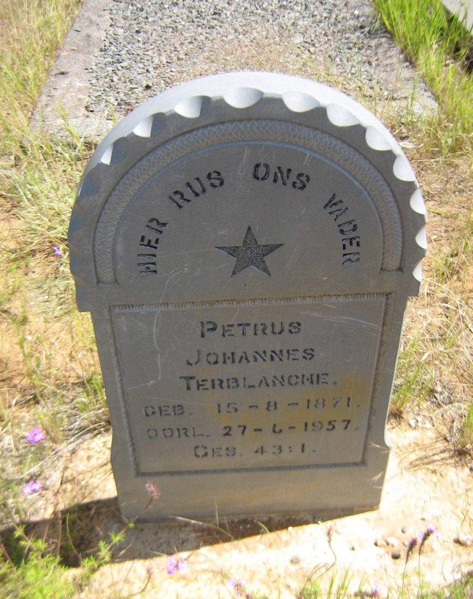 TERBLANCHE Petrus Johannes 1871-1957