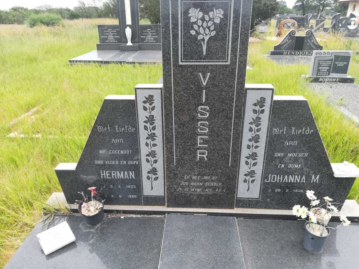 VISSER Herman 1933-1986 &amp; Johanna M. 1936-