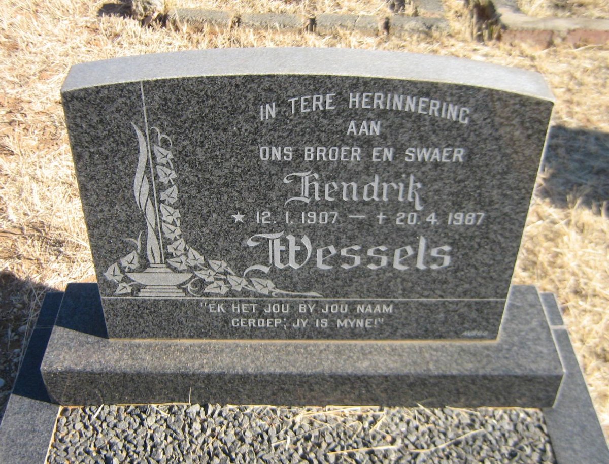 WESSELS Hendrik 1907-1987