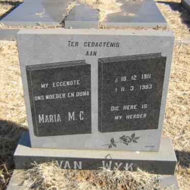 WYK Maria M.C., van 1911-1983