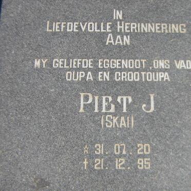 WYK Piet J., van 1920-1995