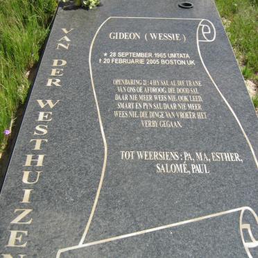 WESTHUIZEN Gideon, van der 1965-2005