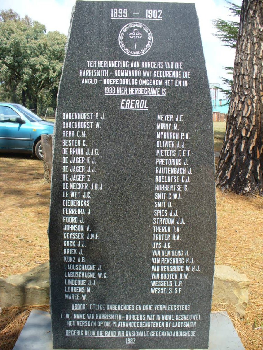 2. Memorial dedicated to the soldiers that died between 1899-1902 in the Anglo Boer War